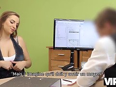 Casting couch with busty Czech teen for cash: Doggystyle and blowjob for cash