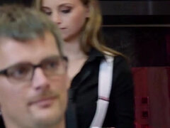 Obciąganie, Brunetka, Sperma, Styl na pieska, Twarzowy, Biuro, Mocno, Żona