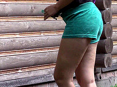 Amateur, Compilación, Al aire libre, Bragas, Público, Ruso, Solo
