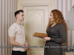 Obciąganie, Cycata, Para, Bielizna, Rzeczywistość, Rudowłosa, Tatuaż, Cycki