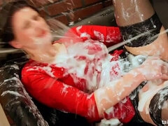 Spermaladung, Dildo, Schwanzloch, Hardcore, Masturbation, Solo, Spielzeuge, Nass