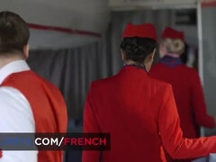 Hot Blonde Stewardess Fucks Pilot in Plane - Anny Aurora & Cassie Del Isla
