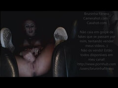 Brazilian girl masturbates inside car - Public Exhibitionism at parking lot