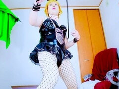 Asiat, Bondage disciplin sadomasochisme, Dominerende, Janpansk, Latex, Solo, Strømper
