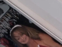 Amaterji, Blondinka, Dildo, Ženska, Samozadovoljevanje, Majhen, Solo