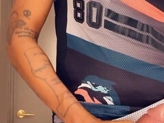 Amerikansk, Svart, Sammanställning, Sperma shot, Onani, Solo, Tatuering