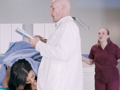 Nurse catches Mary Jean deepthroating doctor Johnny Sins