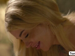 Beautiful TS gets analed in valentines day