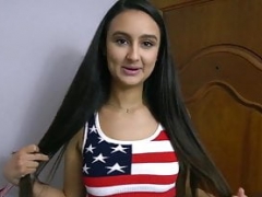 CUM4K Numerous Dripping Sticky creampies On 4th Of July