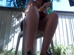 Dirty Diaper Full Of Piss In A Summer Public Park