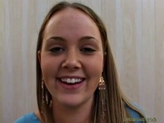 Amber Peachs pussy is open to two monster cocks