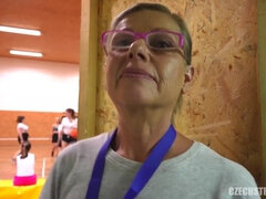Mature Nerd in Eyeglasses Petra - Horny PE Teacher - Reality POV