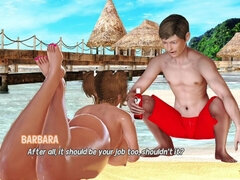 Playa, Juegos, Masaje, Nudista