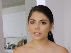 Sexy latina Gina Valentina offers a stepbrother help with his hardon