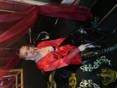 Színpad mögött, Szőke, Domina szerep, Hd, Megalázás, Gumi, Bőr, Cerka