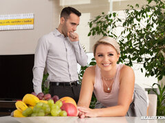 Baben, Blondin, Avsugning, Hd, Fitta, Kort hår, Tajt