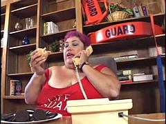 Stor svart kvinne, Strand, Moden, Milf