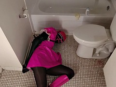 Sissy Maid Tied in the Bathroom