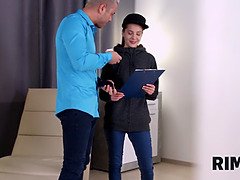 Artem's hot asslicking and facial after getting a new phone from Alice Will