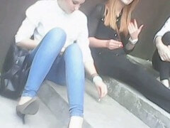 Bisessuale, Bulgara, Tacchi, All'aperto, Fumando   smoking