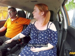 Voluptuous Redhead Fucks In Car 1 - Fake Driving School