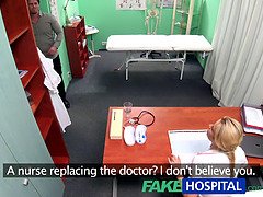 Nikky Dream, a busty nurse, helps a lucky dude get hard and fast in this fakehospital reality scene