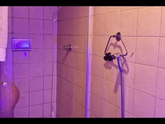 Schönheit, Selbstgemacht, Laktieren, Latina, Dusche, Tätowierung