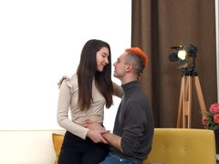 Tyttö, Suihinotto, Ruskeahiuksinen, Rankka, Selkäsauna, Pillu