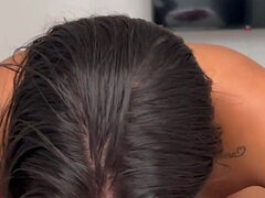 18, Amatør, Stor rumpe, Kukk suging, Par, Raseblandet, Latina, Ridning