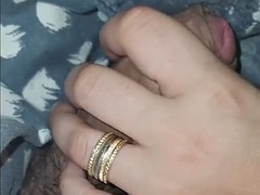 Stepmom perfect handjob under a blanket so her stepson gets a strong erection
