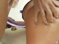 Blond, Groep, Lesbisch, Ondergoed, Masturbatie, Speelgoed