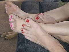 Ameriški, V ozadju, Stopala, Masaža, Zrela, Erotika, Spandex