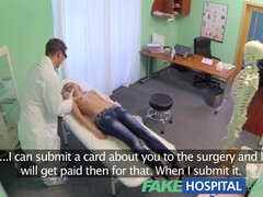 Sexy blonde MILF screams in pleasure as doctors give her a discount on their bill