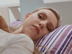 Love gives blowjob and pussy to boy behind her commandant's back