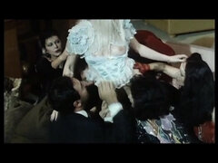 Vintage Orgy with the Beautiful Cicciolina Fucked and Cummed on Her Face by Two Big Cocks