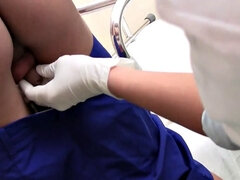 Asian college twink fucked by doctor in infirmary