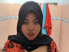 Belle grosse femme bgf, Gros seins, Indonésienne, Masturbation, Nénés