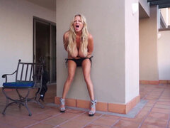 비키니, 금발의, Hd, 수음, 자연의 가슴, 혼자