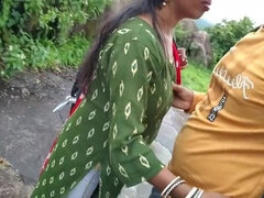 Permi Pooja outdoor blowjob with college boy in forest - hot desi bhabhi public sex at tourist place