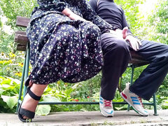 Stor svart kvinne, Stor rumpe, Lubben, Cougar, Par, Runke, Milf, Utendørs