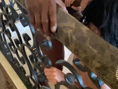 Grote mammen, Zwart, Pijpbeurt, Sperma in mond, Sperma shot, Interraciaal, Naakt