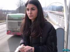 Creampie climax after outdoor sex