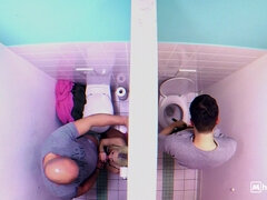 Lovita Fate Surrenders to Bathroom Passion with Stranger