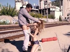 Alberto Blanco & Kira Parvati are fucking at the railway station