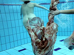 Strand, Bikini, Lesbisk, Pool, Rysk, Under vattnet