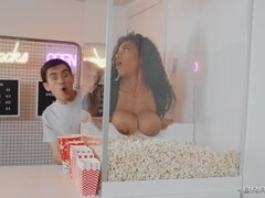 Black slut Tina Fire gets sodomized in the cinema
