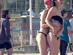 Hot swimsuit Amateurs teens - fantastic Big Ass Voyeur Beach Video