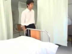 Japanese girl visiting a friend in hospital has sex with roommate