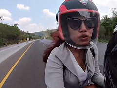 Thai amateur girlfriend with big ass sucks and rides