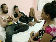 Desi Bengali women enjoy steamy threesome for 15k Rupee! Hot Indian three-way action